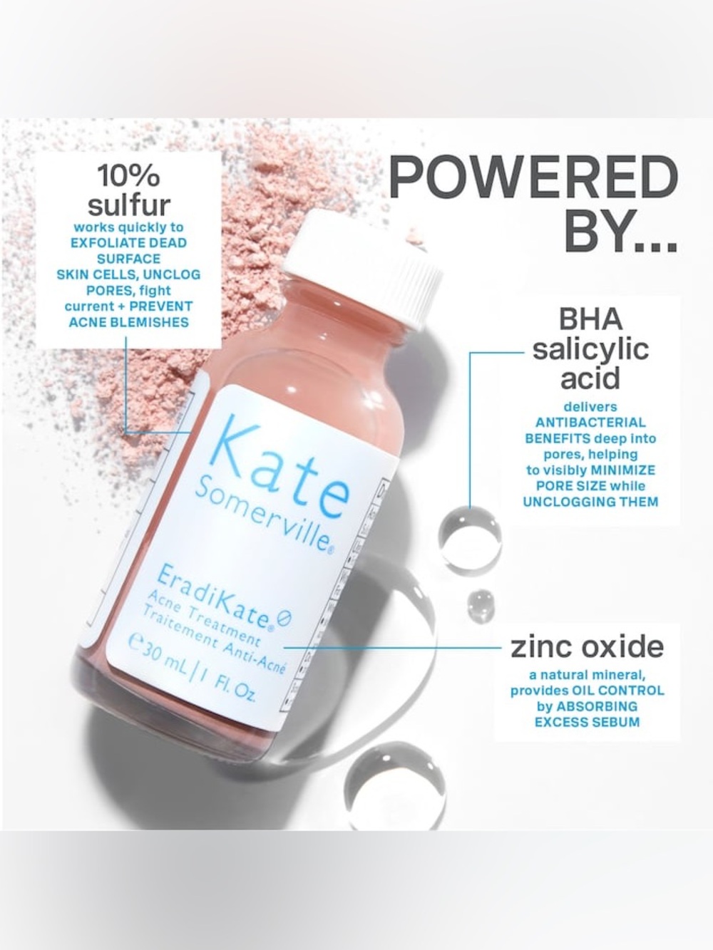 NEW Kate Somerville EradiKate Acne Treatment 10% Sulfur Spot Treatment - Picture 3 of 6